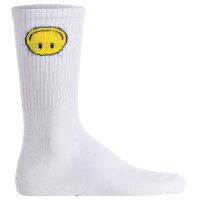 JACK&JONES Men Socks, 3-Pack - JACGREG SMILEY TENNIS SOCKS, Patterned, One Size White 40-46 (UK 7-11)