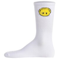 JACK&JONES Men Socks, 3-Pack - JACGREG SMILEY TENNIS SOCKS, Patterned, One Size White 40-46 (UK 7-11)