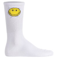 JACK&JONES Men Socks, 3-Pack - JACGREG SMILEY TENNIS SOCKS, Patterned, One Size White 40-46 (UK 7-11)