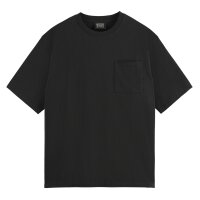 SCOTCH&SODA Herren T-Shirt - Core 3 Crosses Loose Fit Pocket T-Shirt, Rundhals, Kurzarm, einfarbig Schwarz M