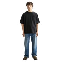 SCOTCH&SODA Herren T-Shirt - Core 3 Crosses Loose Fit Pocket T-Shirt, Rundhals, Kurzarm, einfarbig Schwarz M