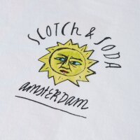 SCOTCH&SODA Herren T-Shirt - Front & Back Artwork Tee, Loose Fit, Print, Rundhals, Kurzarm Weiß M