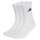 adidas Unisex Socks, 3-pack - Cushioned Sportswear Crew Socks, Logo, Stripe, Cushioned White 37-39 (UK 4-6)