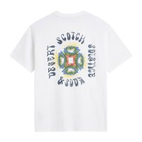 SCOTCH&SODA Men T-shirt - Front & Back Artwork Tee, Regular Fit, Print, Round Neck, Short Sleeve White M (Medium)