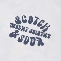SCOTCH&SODA Men T-shirt - Front & Back Artwork Tee, Regular Fit, Print, Round Neck, Short Sleeve White M (Medium)