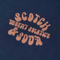 SCOTCH&SODA Herren T-Shirt - Front & Back Artwork Tee, Relaxed Fit, Print, Rundhals, Kurzarm Blau M
