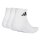adidas Unisex Quarter Socken, 3er Pack - Cushioned Sportswear Ankle Socks, Logo, gepolstert, einfarbig Weiß 37-39