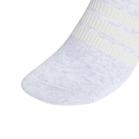 adidas Unisex Quarter Socks, 3-pack - Cushioned Sportswear Ankle Socks, logo, padded, solid color Black/Grey/White 40-42 (UK 6-8)
