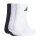 adidas Unisex Quarter Socks, 3-pack - Cushioned Sportswear Ankle Socks, logo, padded, solid color Black/Grey/White 40-42 (UK 6-8)