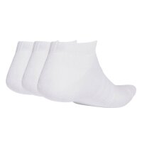 adidas Unisex Sneakersocken, 3er Pack - Cushioned Essentials Low Socks, Logo, gepolstert, einfarbig Weiß 37-39