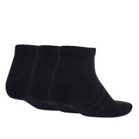 adidas Unisex Sneakersocken, 3er Pack - Cushioned Essentials Low Socks, Logo, gepolstert, einfarbig Schwarz 37-39