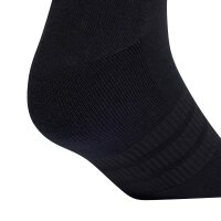 adidas Unisex Sneakersocken, 3er Pack - Cushioned Essentials Low Socks, Logo, gepolstert, einfarbig Schwarz 37-39