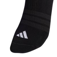 adidas Unisex Sneakersocken, 3er Pack - Cushioned Essentials Low Socks, Logo, gepolstert, einfarbig Schwarz/Grau/Weiß 43-45
