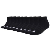 adidas Unisex Sneakersocken, 9er Pack - Cushioned Essentials Low Socks, Logo, gepolstert, einfarbig Schwarz 37-39