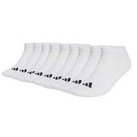 adidas Unisex Sneakersocken, 9er Pack - Cushioned Essentials Low Socks, Logo, gepolstert, einfarbig Weiß 37-39