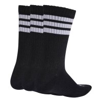 adidas Unisex Socks, 3-pack - 3-Stripes Cushioned Sportswear Crew Socks, Logo, Stripe, Cushioned Black 37-39 (UK 4.5-6)