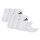 adidas Unisex Quarter Socken, 6er Pack - Cushioned Essentials Ankle Socks, Logo, gepolstert, einfarbig Weiß 40-42