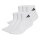 adidas Unisex Quarter Socken, 6er Pack - Cushioned Essentials Ankle Socks, Logo, gepolstert, einfarbig Weiß 37-39