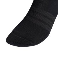 adidas Unisex Quarter Socken, 6er Pack - Cushioned Essentials Ankle Socks, Logo, gepolstert, einfarbig Schwarz 40-42