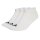 adidas Unisex Sneaker Socks, 3-pack - Thin & Light Sportswear Low Cut Socks, logo, solid color White 40-42 (UK 6-8)
