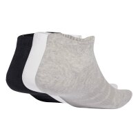 adidas Unisex Sneaker Socks, 3-pack - Thin & Light Sportswear Low Cut Socks, logo, solid color Black/Grey/White 37-39 (UK 4.5-6)