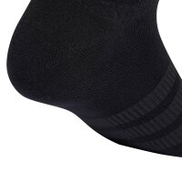 adidas Unisex Sneaker Socken, 3er Pack - Thin & Light Sportswear No-Show Socks, Logo, einfarbig Schwarz 40-42