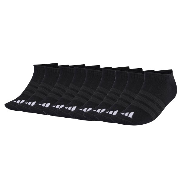 adidas Unisex Sneaker Socken, 9er Pack - Thin & Light Sportswear No-Show Socks, Logo, einfarbig Schwarz 37-39