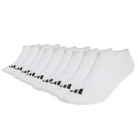 adidas unisex sneaker socks, 9-pack - Thin & Light Sportswear No-Show Socks, logo, single-coloured White  40-40 (UK 6-8)