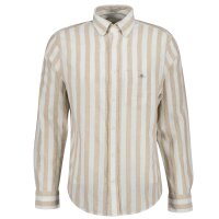 GANT Mens Shirt - Regular Cotton Linen Stripe Shirt,...