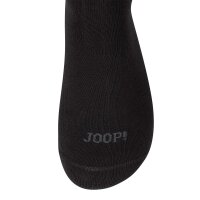 JOOP! Unisex sneaker socks, pack of 2 – Premium Essential Iconic Sneaker, logo, plain colour Black 35-38 (UK 3-5,5)