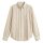 GANT Herren Hemd - Regular Cotton Linen Stripe Shirt, Leinen-Baumwoll-Mix, gestreift Beige M