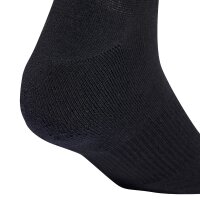 adidas Unisex Quarter Socks, 3-pack - 3-Stripes Cushioned Sportswear Mid-Cut Socks, logo, stripes, padded Black 37-39 (UK 4.5-6)