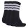 adidas Unisex Quarter Socks, 3-pack - 3-Stripes Cushioned Sportswear Mid-Cut Socks, logo, stripes, padded Black 37-39 (UK 4.5-6)
