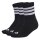 adidas Unisex Quartersocken, 3er Pack - 3-Stripes Cushioned Sportswear Mid-Cut Socks, Logo, Streifen, gepolstert Schwarz 37-39