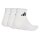 adidas unisex quarter socks, 3-pack - Thin & Light Sportswear Ankle Socks, logo, solid colour White 37-39 (UK 4.5-6)