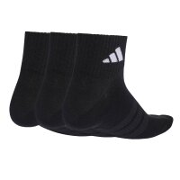 adidas Unisex Quarter Socken, 3er Pack - Thin & Light Sportswear Ankle Socks, Logo, einfarbig Schwarz 37-39