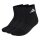 adidas unisex quarter socks, 3-pack - Thin & Light Sportswear Ankle Socks, logo, solid colour Black 37-39 (UK 4.5-6)