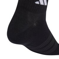 adidas Unisex Quarter Socks, 9-pack - Cushioned Sportswear Ankle Socks, logo, padded, solid color Black/Grey/White 37-39 (UK 4.5-6)