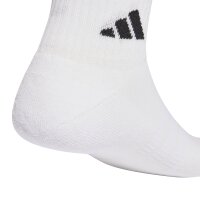 adidas Unisex Quarter Socks, 9-pack - Cushioned Sportswear Ankle Socks, logo, padded, solid color White 37-39 (UK 4.5-6)