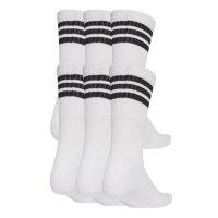 adidas Unisex Socks, 6-pack - 3-Stripes Essentials Cushioned Crew, Logo, Stripe, Cushioned White 40-42 (UK 6-8)