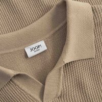 JOOP! JEANS Herren Strickpolo - Adrianor, Polokragen, Baumwolle, Waffelstrick Beige M