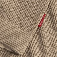 JOOP! JEANS Men Knitted Polo Shirt - Adrianor, Polo Collar, Cotton, Waffle Knit Beige M (Medium)