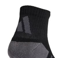 adidas unisex quarter socks, pack of 3 - Essentials Climacool Quarter Socks, logo Black 37-39 (UK 4-6)