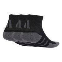 adidas Unisex Quartersocken, 3er Pack - Essentials Climacool Quarter Socken, Logo Schwarz 37-39