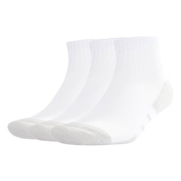 adidas Unisex Quartersocken, 3er Pack - Essentials Climacool Quarter Socken, Logo Weiß 37-39