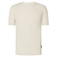 JOOP! JEANS Men T-shirt – Sandero, knit, textured, cotton White M (Medium)