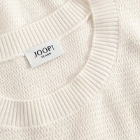 JOOP! JEANS Men T-shirt – Sandero, knit, textured, cotton White M (Medium)