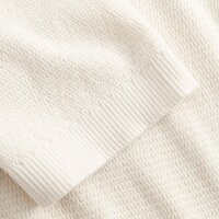 JOOP! JEANS Men T-shirt – Sandero, knit, textured, cotton White M (Medium)