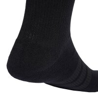 adidas Unisex Socks, 12-pack - Cushioned Crew Socks, Logo, padded, Solid Color Black 37-39 (UK 4.5-6)