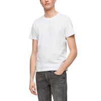 s.Oliver Men T-shirt – basic, round neck, cotton, plain colour White L (Large)